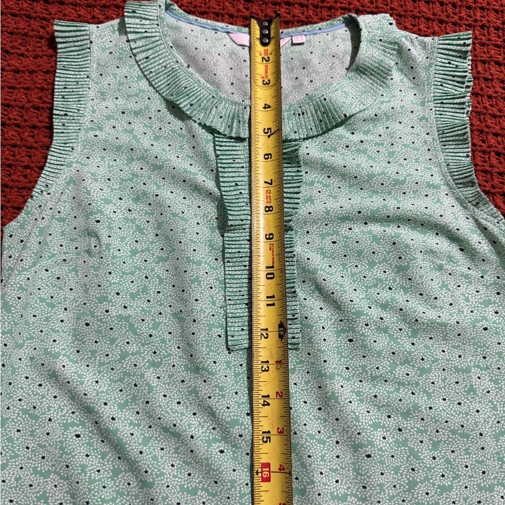 BODEN Green Sleeveless Fitted Blouse with Peter Pan Collar 💚SIZE 4 💚 - Picture 8 of 12